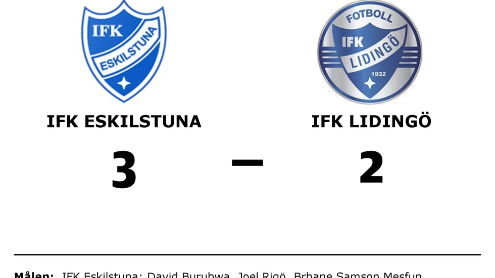 IFK Eskilstuna vann mot IFK Lidingö FK