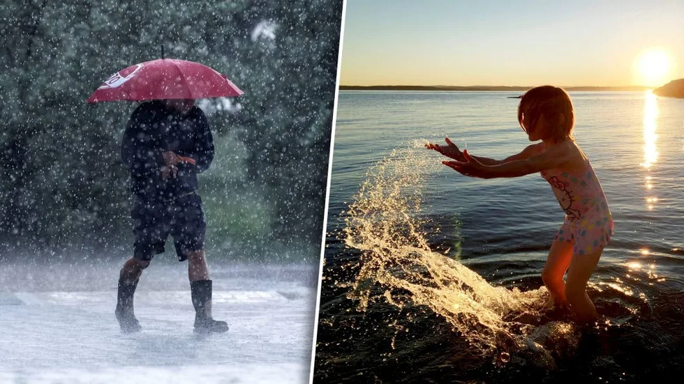 Det är dags att byta baddräkt mot gummistövlar, för under måndagskvällen och natten mot tisdag drar regnet in över Katrineholm och Vingåker. Det innebär också svalare luft.