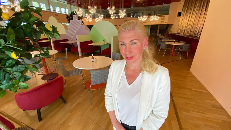 Parken Zoos vd Sofia Larsson i den nya Restaurang Morris i Pingvinen. 