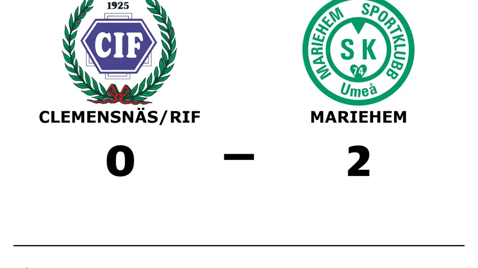 Clemensnäs IF/ RIF förlorade mot Mariehems SK