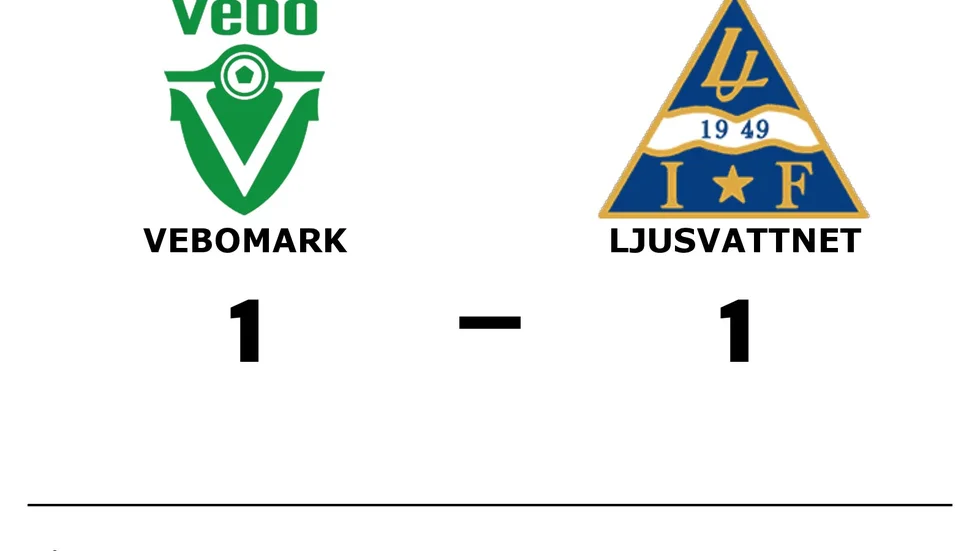 Vebomarks IF spelade lika mot Ljusvattnets IF