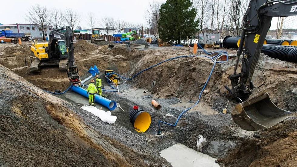 Gräver för miljoner. Investeringarna i kommunens VA-nät beräknas till 676 miljoner kronor i investeringsbudgeten för 2018-2020, där Östra länken är det enskilt största projektet.