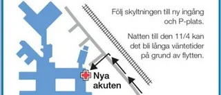 Viktig karta: Hit flyttar akuten inatt