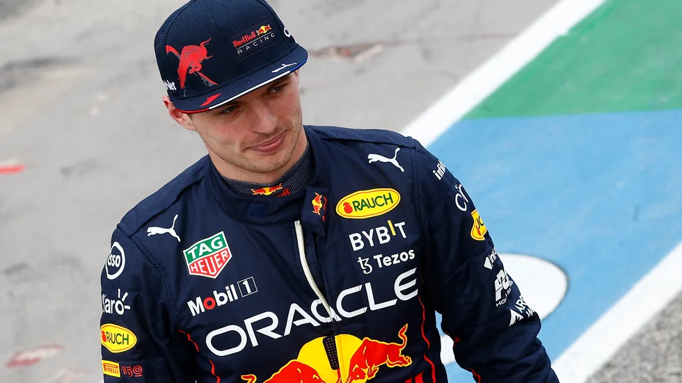 Red Bulls Max Verstappen var snabbast i sprinten på Imola och intar därmed pole position i Emilia-Romagnas grand prix. Arkivbild.