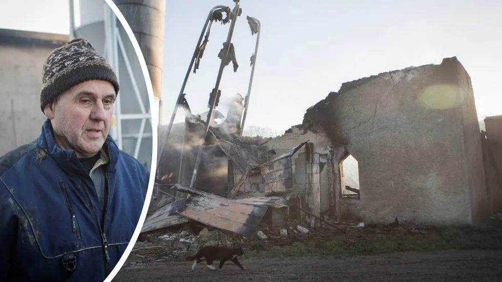 "Jag har svårt att sova, men det har blivit bättre", säger Bertil Olofsson lite mindre än en vecka efter branden i ladugården.