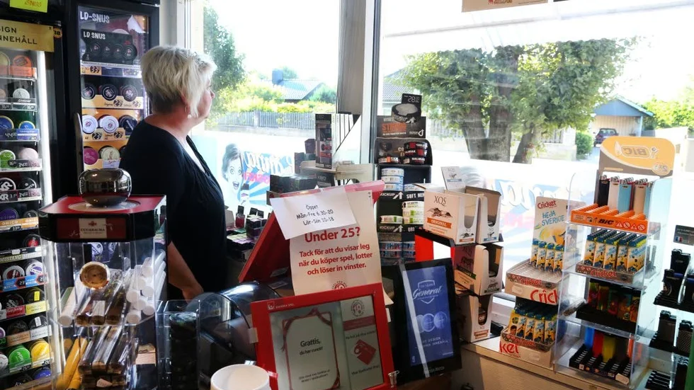 Lännakiosken. Anna-Lotta Ekstedts (bilden) dotter var ensam i kiosken när den utsattes för ett rånförsök.