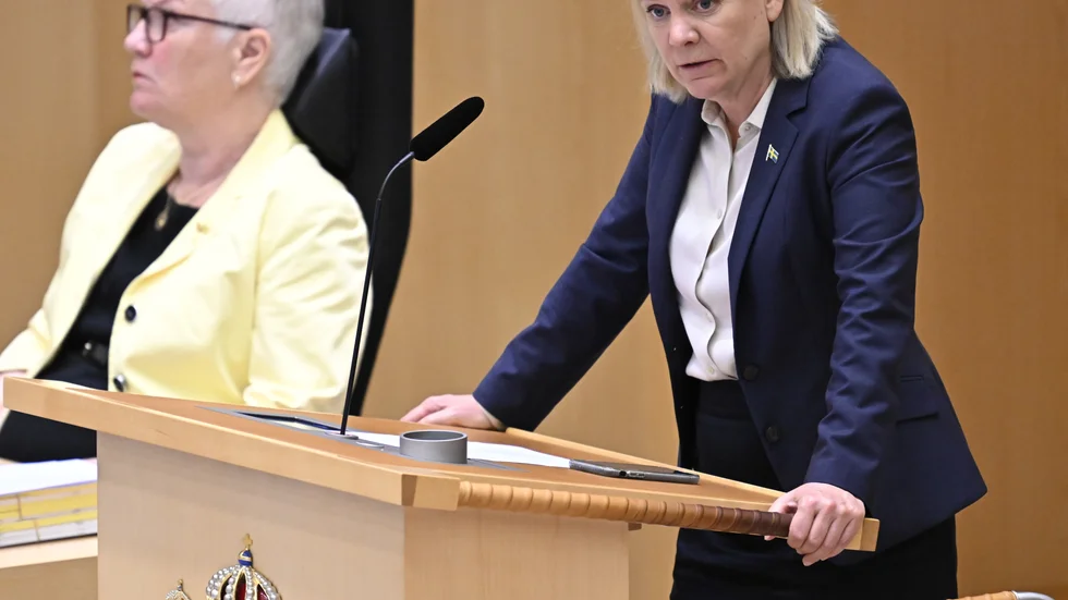 Statsminister Magdalena Andersson (S) manade till samarbete i onsdagens partiledardebatt.