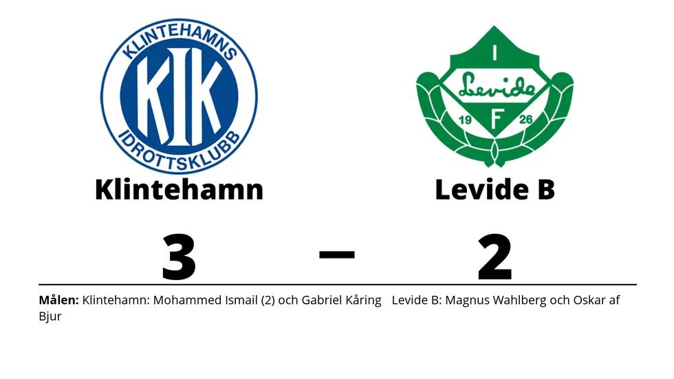Klintehamns IK vann mot Levide IF B