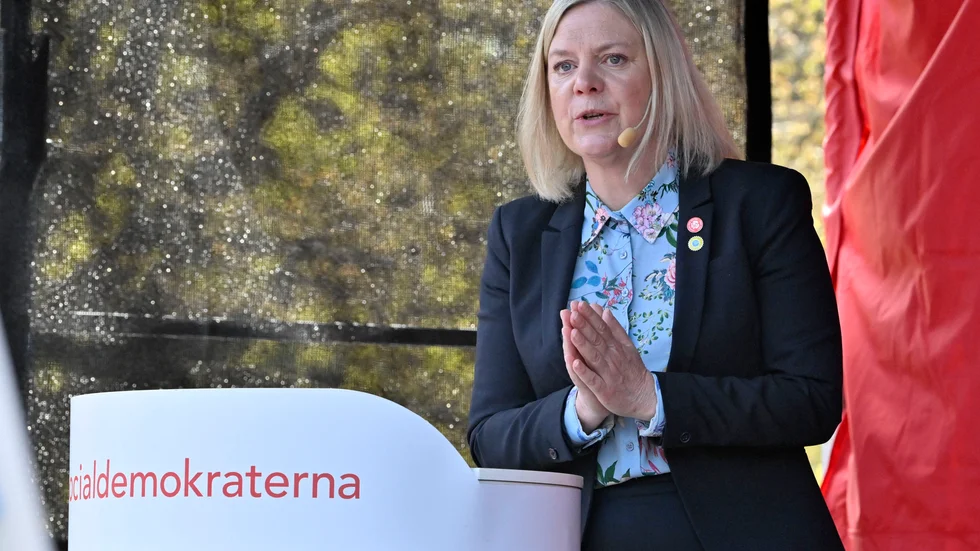 SAMLAD. Magdalena Andersson (S) talade i Tornparken i Sundbyberg och på Norra Bantorget i Stockholm under första maj. 
