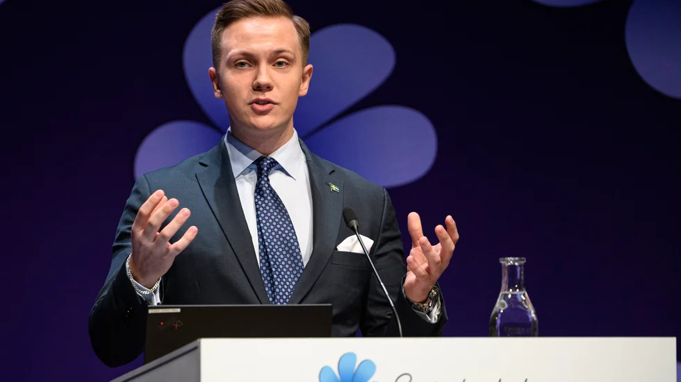 Sverigedemokraterna rättspolitiske talesperson Tobias Andersson. Arkivbild.