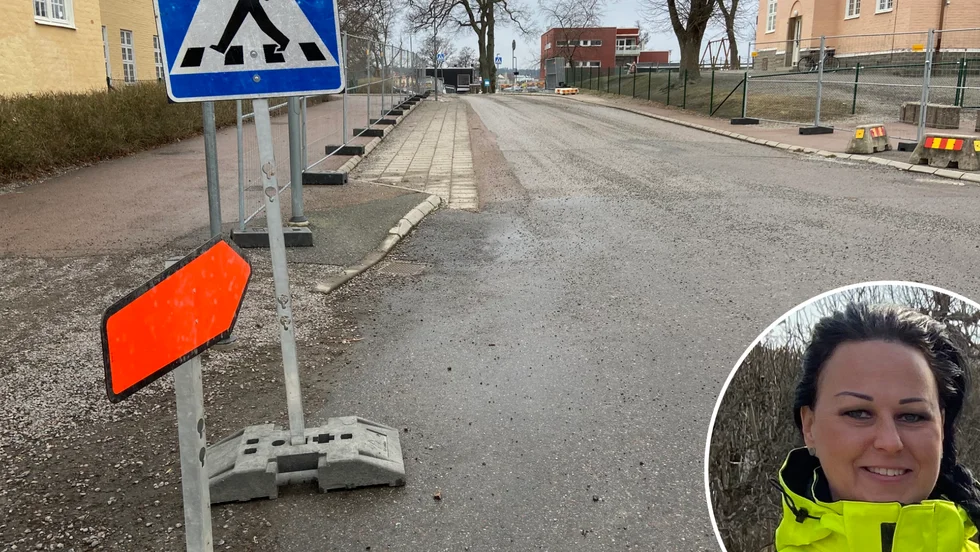 Trafikutredaren Maria Sigurd: "Som jag förstått saken kommer Frejastråket att vara avstängd för trafik till 31 jul." Under tiden får de som bor på den aktuella gatan ta omvägen via Anunds väg som förbereds för att bli en bussgata.