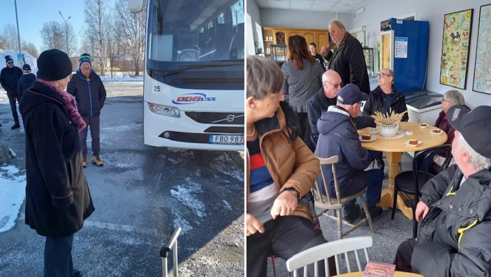 Resenärerna från PRO i Boden trivdes under besöket i Kiruna.