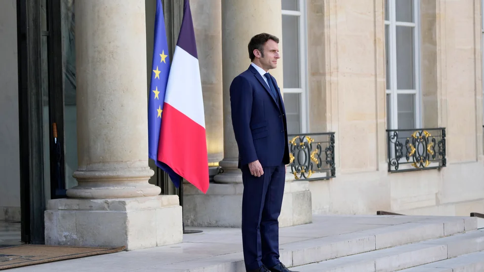 Emmanuel Macron är för närvarande boende i presidentpalatset Élysée i Paris. Arkivbild.