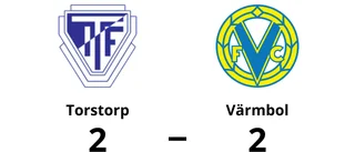Oavgjort möte mellan Torstorp och Värmbol