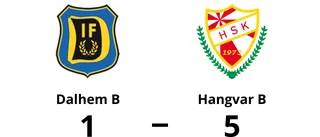 Hangvar B tog kommandot från start mot Dalhem B