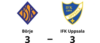 Oavgjort för IFK Uppsala mot Börje på bortaplan