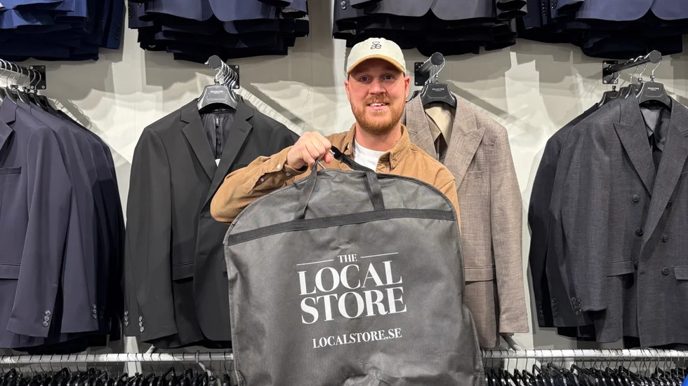 Simon Mellberg är butikschef på The Local Store i Piteå. I butiken finns något för män i alla åldrar. 