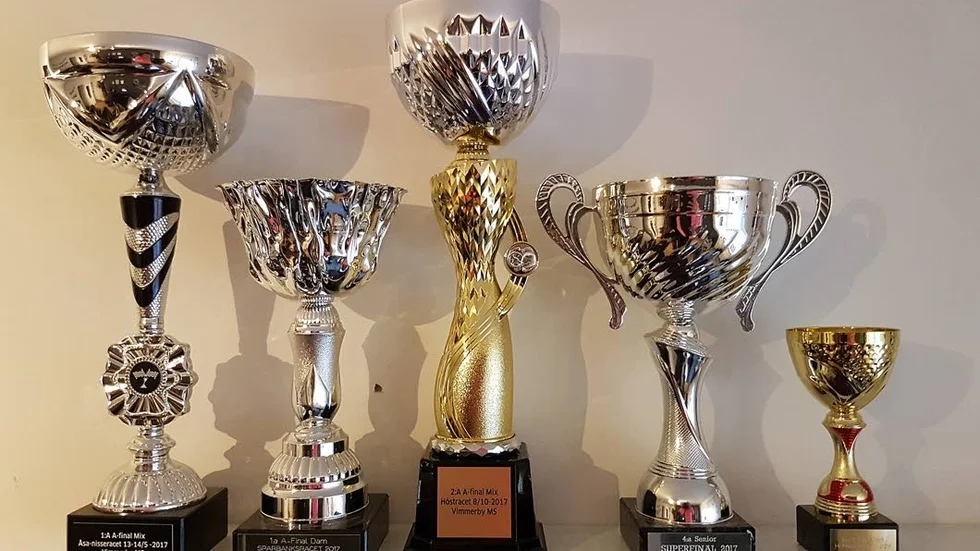 Tjust MK:s Felicia Johansson har samlat på sig en hel del troféer under tävlingsåret.