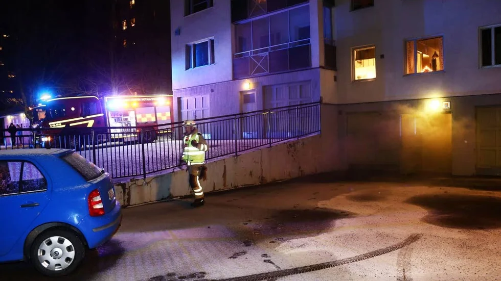 Larmet om branden kom vid 22-tiden i tisdags.