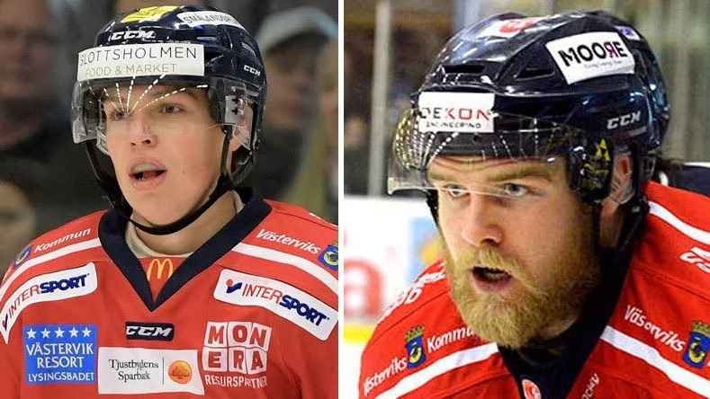 Victor Öhman (nr 11) och Alexander Pettersson.