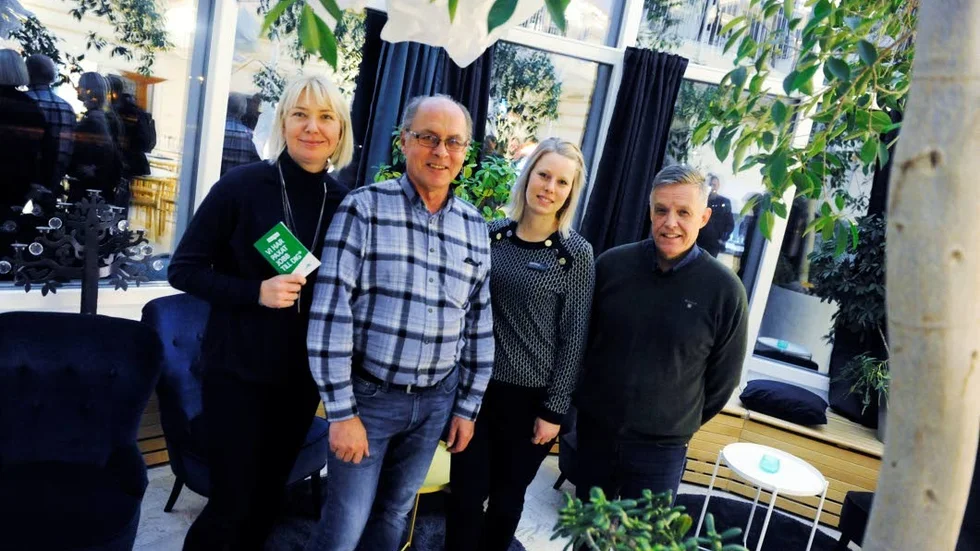 Näringslivsinriktning. Campus Västerviks utbildningskoordinatorer Katja Vrettou och Gunnar Jansson, forsknings- och utvecklingsansvarige Michaela Ericsson samt nyanställde ingenjörslektorn Lars Björkvik arbetar alla med inriktning mot näringslivet.