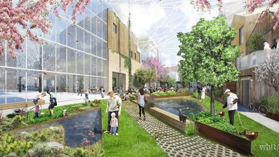 Ett behagligt klimat året runt är en av tankarna med Eco Canopy i Ebbepark.