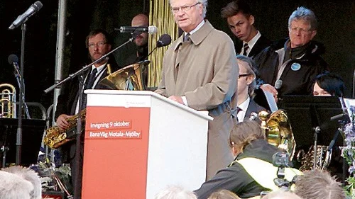 Konungen invigningstalade. Foto: Gunnar Andersson