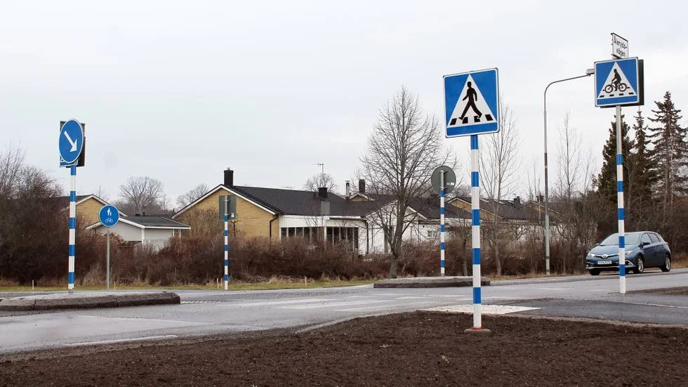 Cykelöverfarten vid Ålerydsvägen är ett led i satsningen att skapa ökad säkerhet för oskyddade trafikanter.