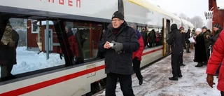 Tåget stannade återigen vid perongen