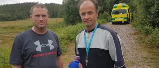 Missade kurva – körde rakt ner i en bäck