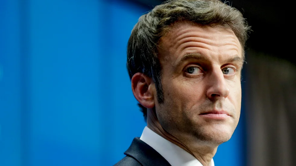Frankrikes president Emmanuel Macron talade till nationen på onsdagskvällen. Arkivbild.