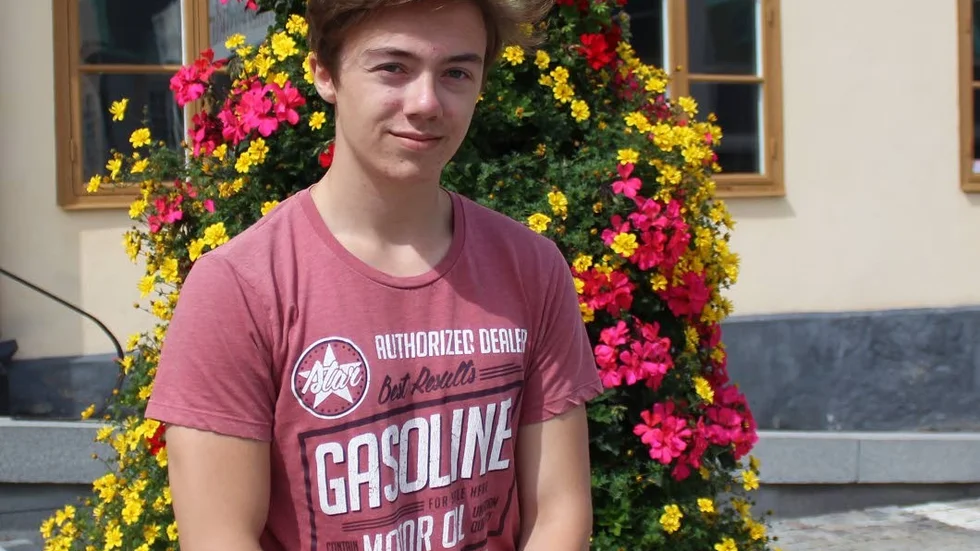 Lucas Vacha från Västervik var en av  24 svenska gymnasieelver som blev antagna till praktikplatsen.