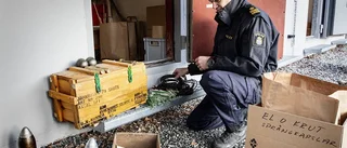 Så mycket explosiva varor lämnades in