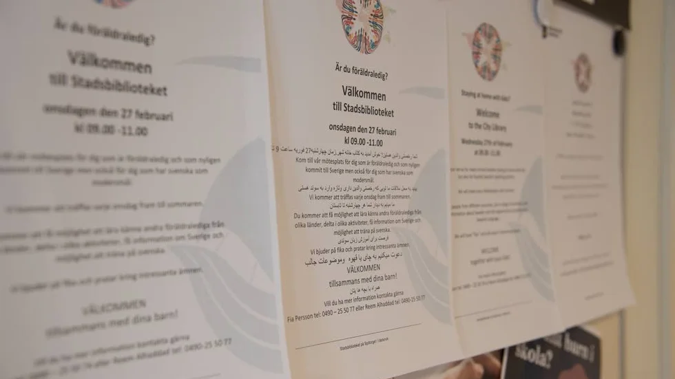 Information om projektet "Föräldralediga" på olika språk.