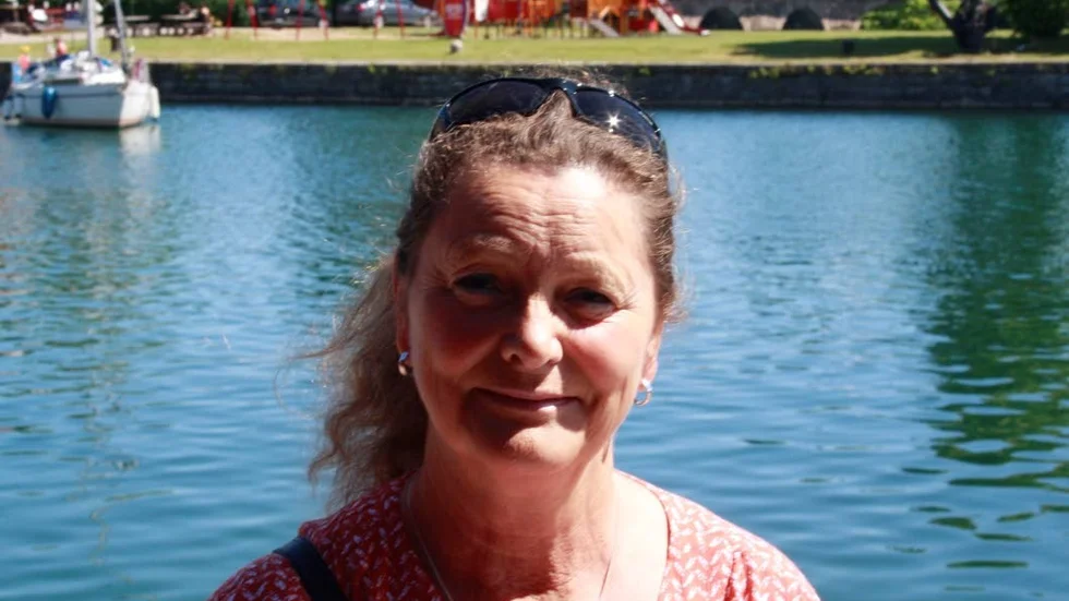 Stockholmaren Anita Rosengren på besök i Motala.