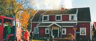 Barn evakuerade vid brand