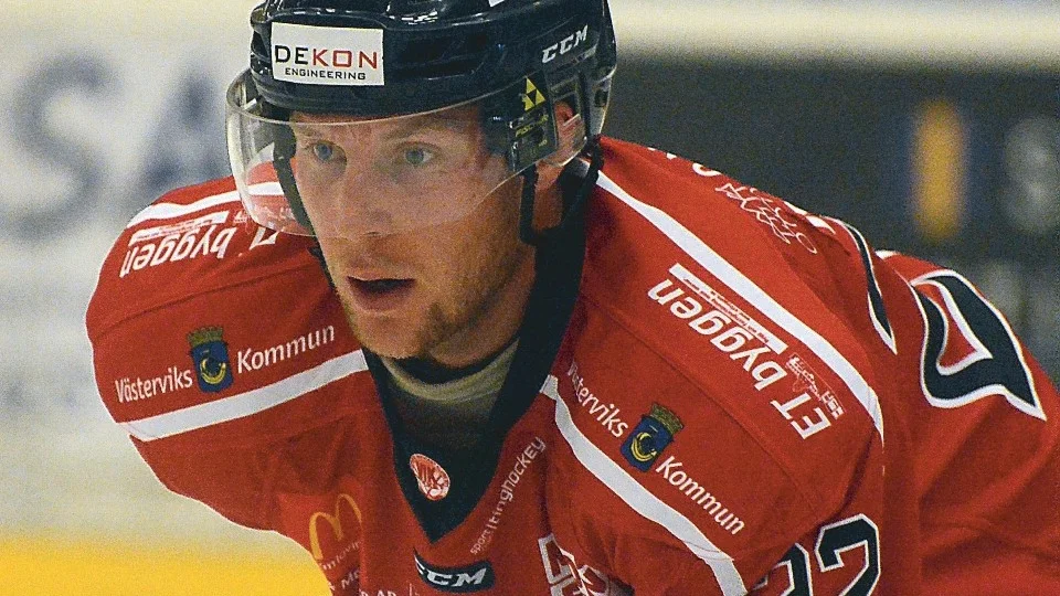 Simon Mitman var Västerviks bäste spelare i 3-0-förlusten borta mot Huddinge.