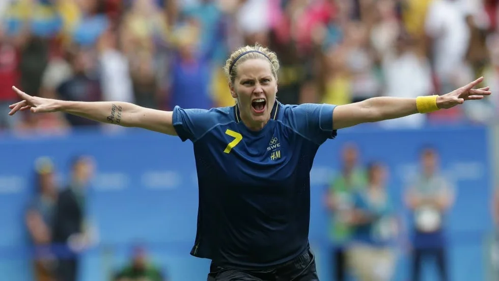 Hjälte. Lisa Dahlkvist satte den avgörande straffen bakom Hope Solo.