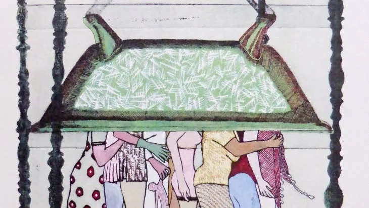 ”Dubbelbottnad”. Färgetsning av Karin Strand.