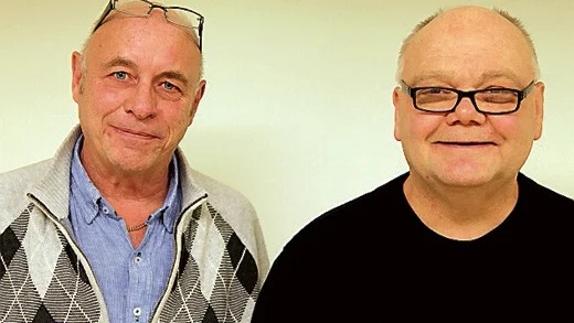 Ser ljust på framtiden. Från vänster arbetschef Jimmy Perneland samt driftsdirektör Jörgen Grelson vid RAVN Bane AB.