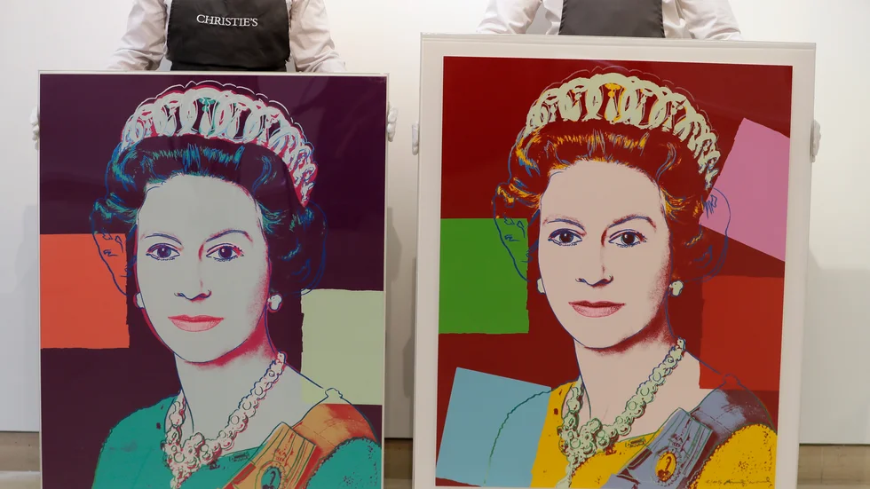 Andy Warhol var en av många som avbildade drottning Elizabeth. Arkivbild.