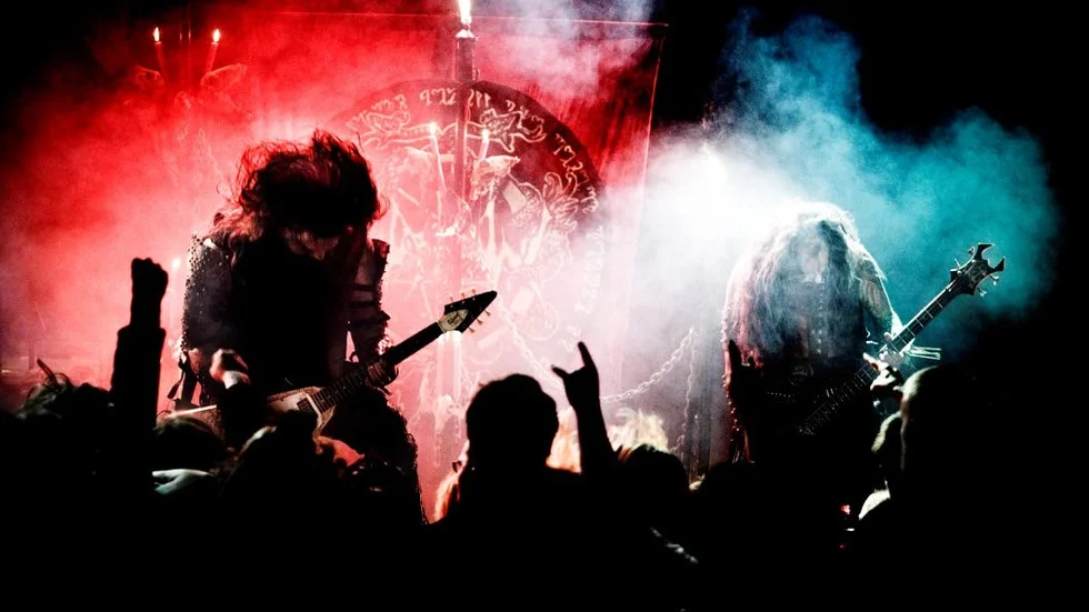 Watain har varit med länge, här under tioårsjubileumsspelningen på Konserthuset 2008. Ett gig som var så hett att brandlarmet gick och lokalen fick utrymmas.   