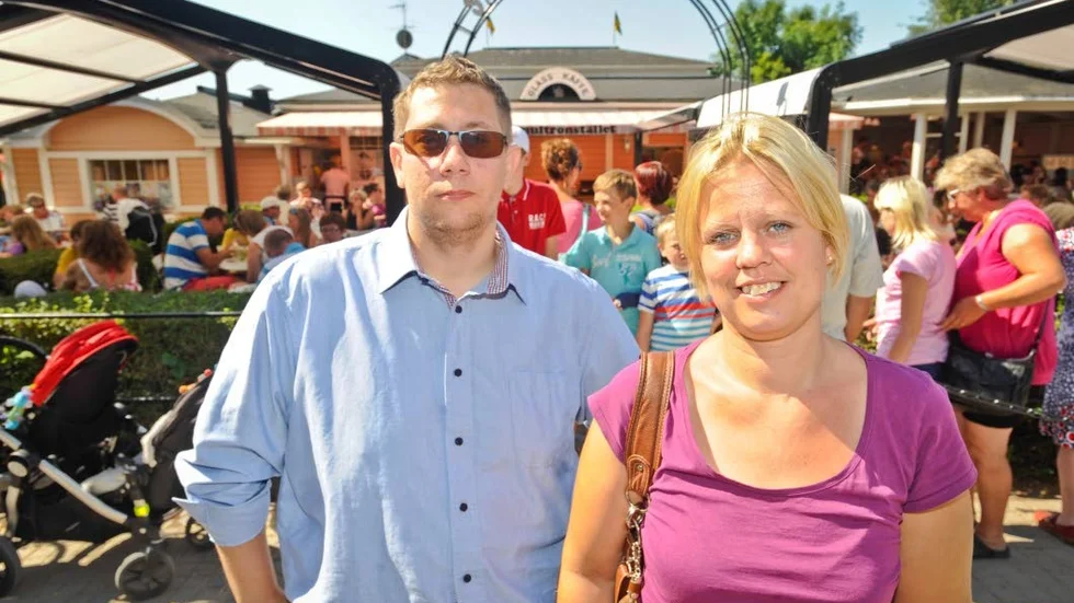 Mattias Ravander och Lottie Fallman (S) presenterade på onsdagen partiets första vallöfte inför höstens val.