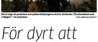 Småviltsjakt med rätt prissättning
