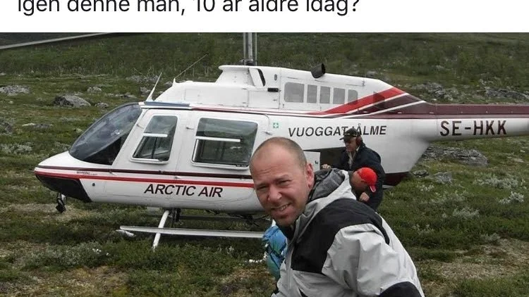 En bild från den kvarglömda kameran. Känner du igen personen på bilden, som idag är tio år äldre.