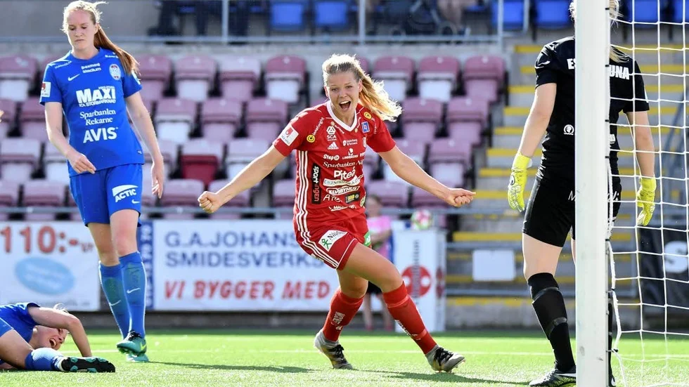 MÅLSKYTT. Nina Jakobsson gjorde matchens enda mål när Piteå vann mot Eskilstuna.