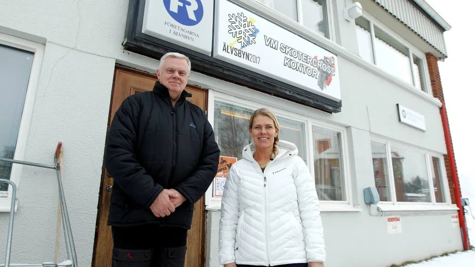 Planerar. Torgny Hortlund och Åsa Edin jobbar för en VM-vecka för hela Älvsbyn.