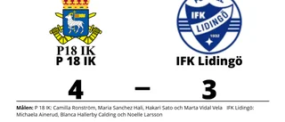 Uddamålsseger när P 18 IK besegrade IFK Lidingö