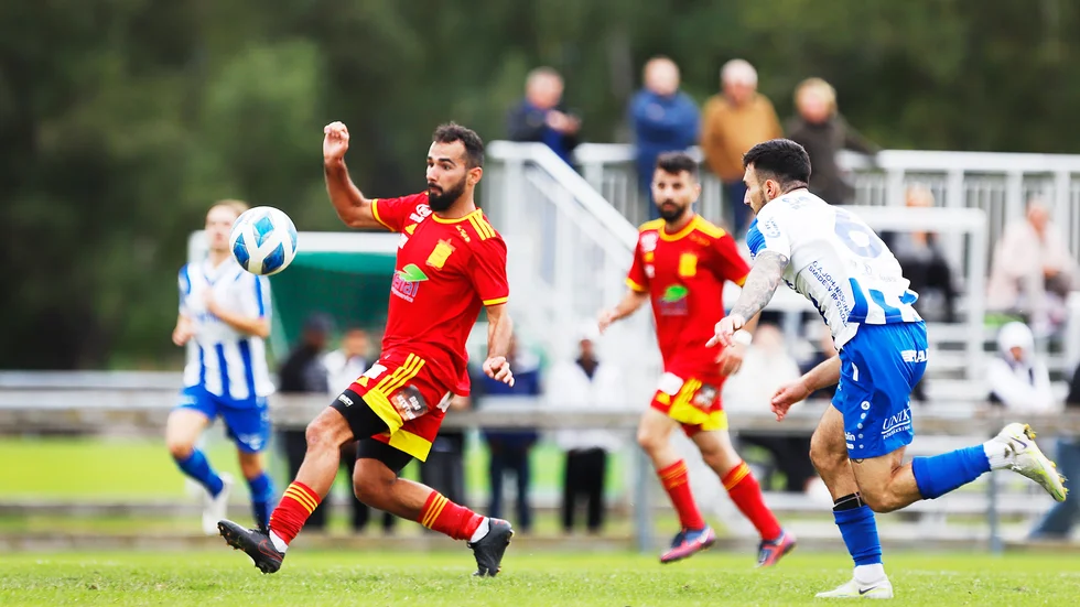 Lukman Murad gjorde ett av Syrianskas mål i kvalmatchen mot Farsta. (Arkivbild)