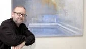 Thomas Frisk med sin Pool som visade sig, också till konstnärens överraskning, ha den egenheten att perspektivet följer betraktaren. Oförklarligt, man måste gå dit!
FOTO: ROBERT SVENSSON